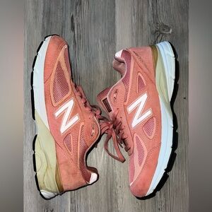 Mens New Balance 990 Made in USA Sunrise Rose Salmon Pink Shoes M990GL4 Sz. 9.5